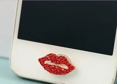 1 Sticker Strass Bling Home Button (Central) Kiss Strass • £7.18