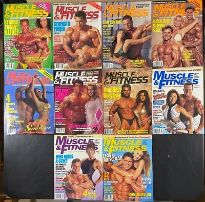 MUSCLE And FITNESS Body Building Magazines 10 Issue LOT All From 1993 • $49.95