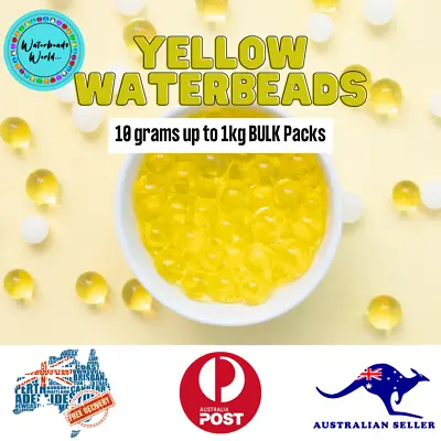 Yellow Water Beads Orbeez Water Crystals Water Pearls - 10grams- 2kg BULK • $2