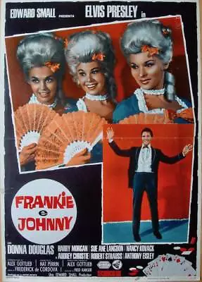 FRANKIE AND JOHNNY ELVIS PRESLEY Italian Fotobusta Movie Poster 3 1966 • $125