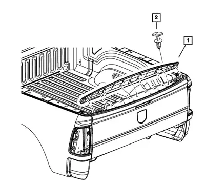 Mopar 2018-21 RAM 1500 Tail-Gate Spoiler 68422347AA • $93.53