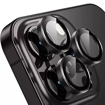 Camera Lens For IPhone 141312 11 Pro MAX Protector Metal Rings Tempered Glass • £3.75