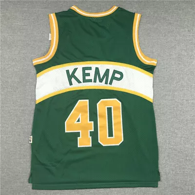 Unisex 7 Colors Shawn Kemp #40 Seattle SuperSonics Throwback Jersey Size S-XXL • $23.99