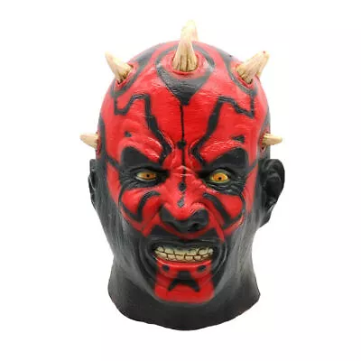 Star Wars Darth Maul Mask Cosplay Full Head Halloween Sith Mask Masquerade Props • £14.40