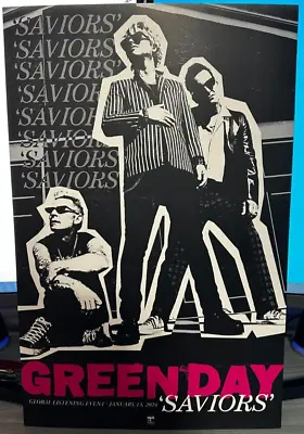 Green Day - SAVIORS - Global Listening Event Party Album Promo POSTER • $6