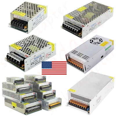 $7.09 • Buy AC 110V To DC 12V/24V 5A~60A Switch Power Supply Adapter For LED Strip Camera 