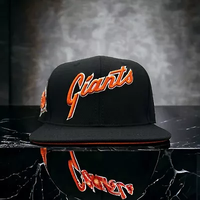 NEW San Francisco Giants PRO STANDARD BLACK SNAPBACK HAT FLAT BRIM VAP ORANGE UV • $34.99