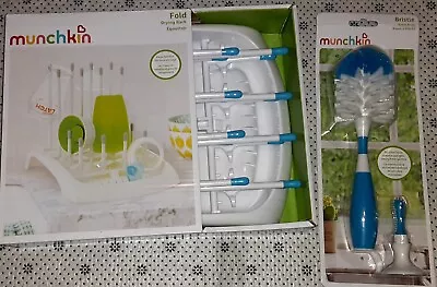 New Munchkin Baby Bottle Drying Rack Foldable Including A Free Bottle Brush • $10.99