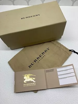 Burberry UK Design Packaging Sunglasses Dust Bag Care Authenticity Card EUC • $15