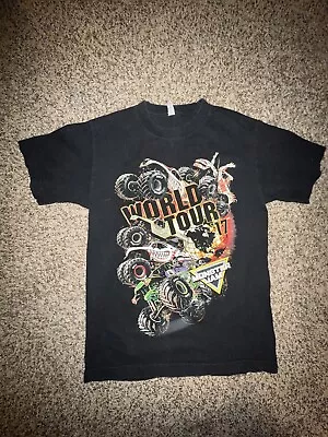 Monster Jam Trucks World Tour 2021 Shirt Black Mens Small • $0.99