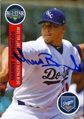 2018 Oklahoma Dodgers MANNY BANUELOS Signed Card Autograph AUTO BRAVES PIRATES • $6.49