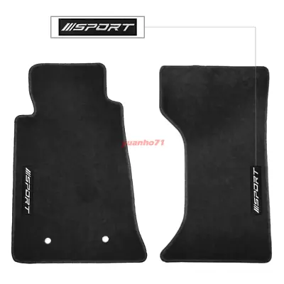 For 06-15 Mazda Miata MX-5 Black Floor Mats Carpets Nylon Front 2Pcs W/ Sport • $48.99
