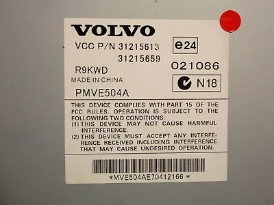 2008-2011 Volvo XC70 Radio Audio Speaker Amplifier Sound System 31215613 OEM • $79.99