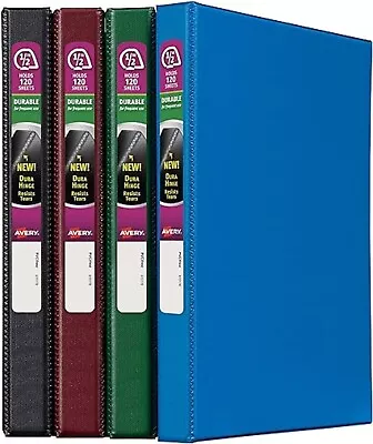 0.5 Inch 3-Ring Durable View Binder Slant D-Ring Multi ‎ 0.5  Color Vary. • $9.59