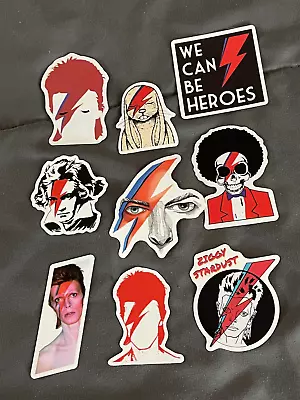 Lot (9) DAVID BOWIE 1  To 3  Logo Stickers FAST! FREE! Ziggy Stardust • £7.72