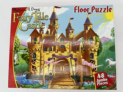 Melissa And Doug Fairy Tale Castle Large Floor Puzzle 48 Jumbo Pieces 2 X 3 Feet • $11.93