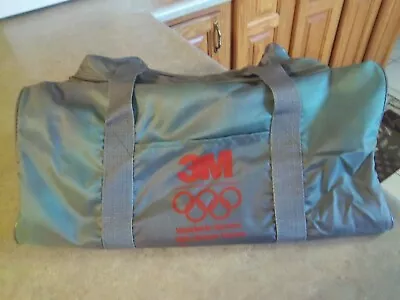 Vintage 3M Worldwide Sponsor - 1992 Olympic Games Gray Duffle Bag With Straps • $8.99