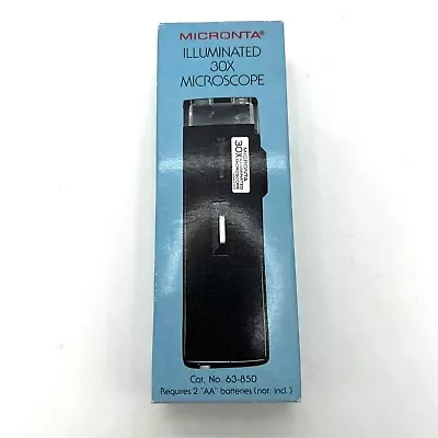 VTG Radio Shack Micronta Illuminated 30X Pocket Microscope No. 63-850 New NOS • $18.95