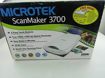 Microtek Scanmaker 3700 Flatbed Scanner MAC/PC USB 1200x600 Dpi 42 Bit Color NIB • $179.99