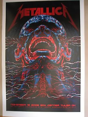 Metallica Tulsa 2008  Concert Poster Art Ken Taylor Limited Edition 500 • $39