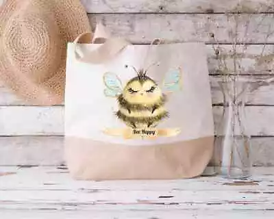 Bumblebee Jute Bag  Bumble Bee Reusable Shopping Bag Jute Bag Gift For Her • £15.50