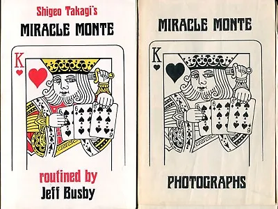 Shigeo Takagi's Miracle Monte - Routined By Jeff Busby - Booklet And Photos • $15
