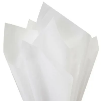 COLOURED ACID FREE TISSUE PAPER NEW WHITE WRAPPING PACKING SHEETS 50cm X 75cm • £2.89