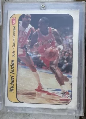 1986 Fleer Sticker Michael Jordan Basketball Rookie Card  • $400