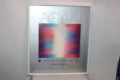 $199.99 • Buy Vintage YAACOV AGAM Gallery Poster 1980 Circle Gallery SoHo New York Framed