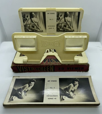 £85 • Buy Vintage VISTASCREEN Stereoviews Viewer  & 10 Photos Nudes - ART STUDIES