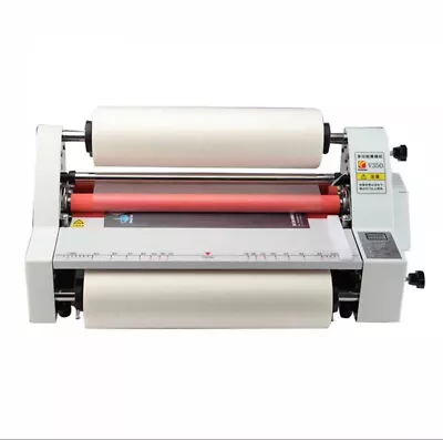 New Quality 13  V350 Laminating Machine Four Rollers Cold Hot Roll Laminator • £167.32