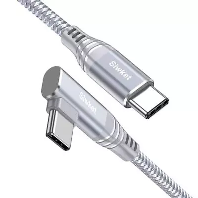 USB C To USB C Cable 90 Degree 20V5A 100W Type C Fast Charging Cable - 2M • £5.31