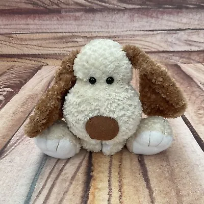 Charlie Bears Ltd Alices Bear Shop Wellington Cream & Brown Puppy Dog Soft Toy • £10.99