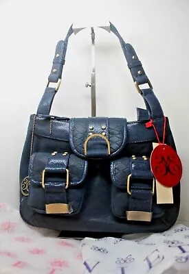 VIETA Faux-leather Small Single Strap Shoulder Bag/ Satchel In Navy MSRP: $89.99 • $35.24