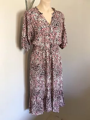 Decjuba Leopard Print Dress Sz 14 • $40