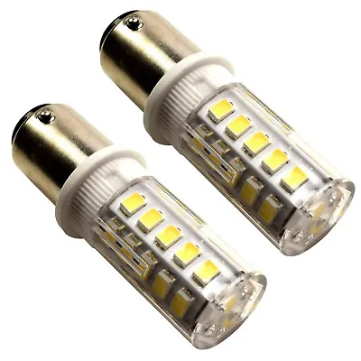 2-Pack HQRP 12V-24V DC BA15d Double Contact LED Bulb Replacement 1130 1176 1142 • $10.95