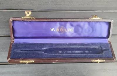 ANTIQUE HYDROMETER FITTED CASE BOX BLUE VELVET SATIN LINING W&D Ltd • $16.15