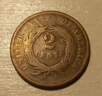 1866  2 -Cent Coin- Includes Free Shipping • $5.75