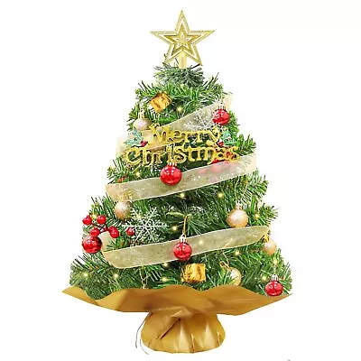 FANPROMS Mini Christmas Tree 2FT Green Artificial Small Christmas Tree With S... • $20.76