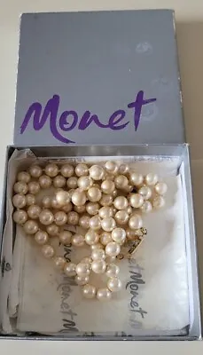 £17 • Buy Vintage Jewellery Pearl Bead Necklace Signed Monet