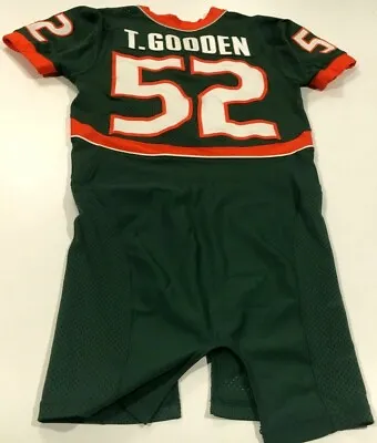 Tavares Gooden 2004 Miami Hurricanes Nike GAME USED WORN Green Stitched Jersey • $352.52