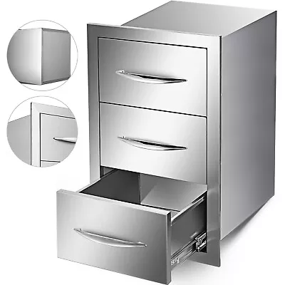 VEVOR Outdoor Kitchen BBQ Island Components Stainless Steel Access Door Drawer • $201.79