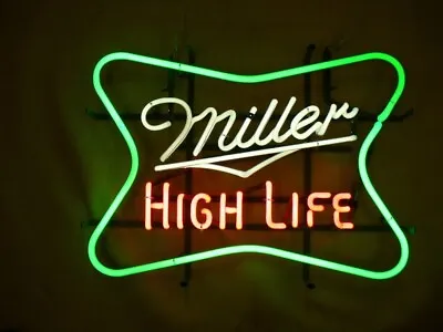 US STOCK 17 X14  Miller High Life Neon Sign Light Lamp Decor Man Cave Artwork JY • $124.98
