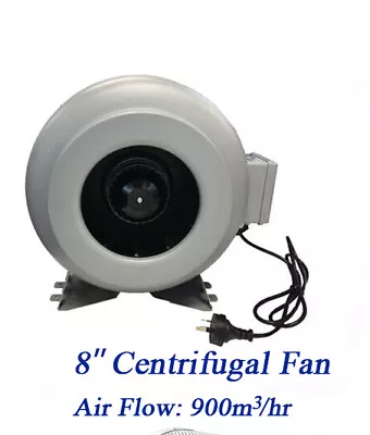 8  Inline Centrifugal Exhaust Fan &Ducting &Clamp &Active Carbon Filter Kit • $195