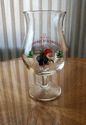 Large Brasserie D'Achouffe La Chouffe Tulip Glass W Gnome Logo Belgium Beer • $39.99