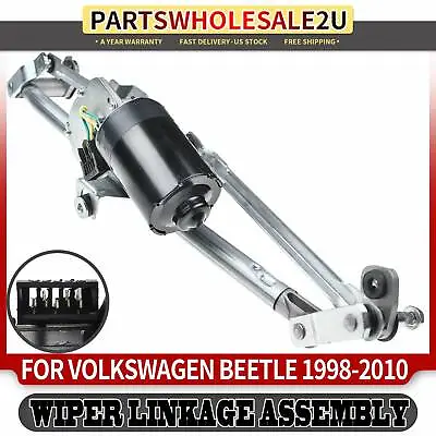 $66.99 • Buy Wiper Linkage Assembly With Motor For Volkswagen Beetle 1998 1999-2010 1C1955603