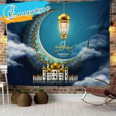 Ramadan Decorations Eid Muslim Tapestry For Mubarak Eid Background Wall Hanging# • $12.86