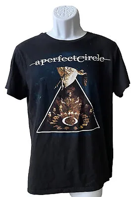 A Perfect Circle Triangle Black T Shirt Size L Short Sleeve Rock Band Maynard • $17.99