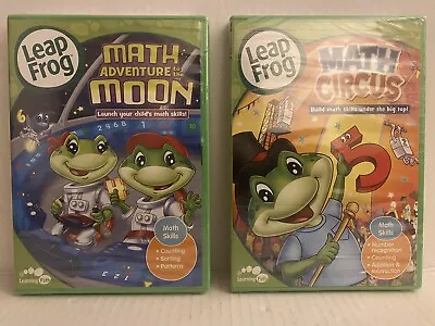 Leap Frog MATH ADVENTURE To The MOON + MATH CIRCUS DVD Set NEW • $15.49