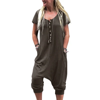 £13.58 • Buy Celmia Womens Ladies Short Sleeve Lagenlook Romper Baggy Harem Jumpsuit Playsuit